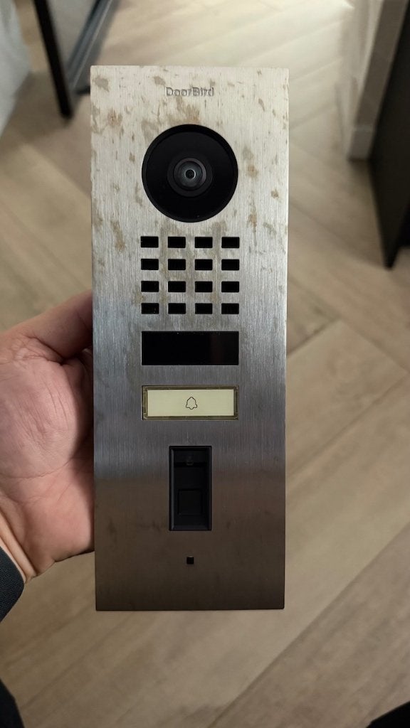 Doorbird D1101FV Deurbel Intercom, Ophalen of Verzenden, Bewegingsdetectiesensor, Gebruikt, Bedraad