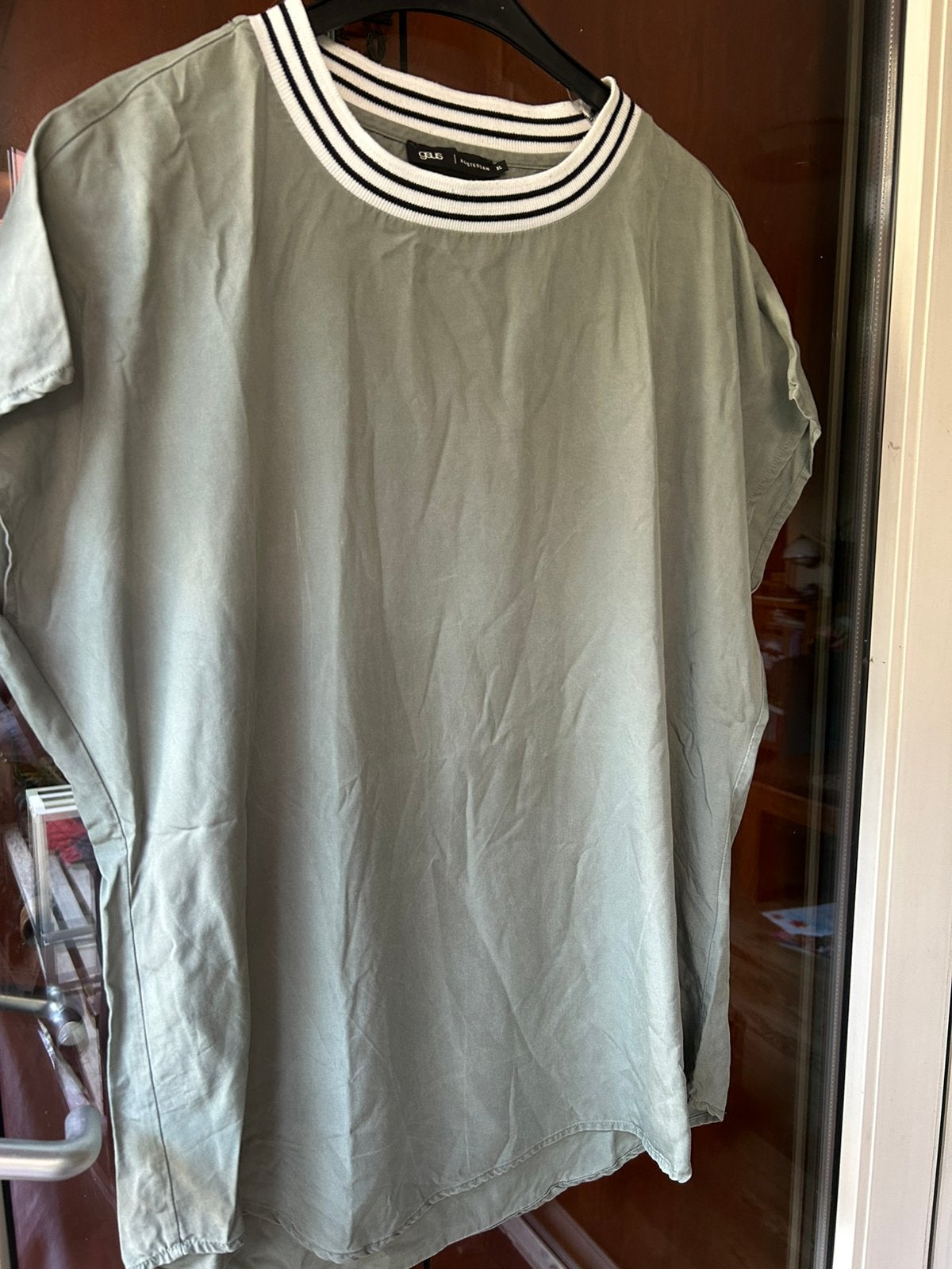 Top/shirt groen van GSUS, maat XL, Maat 42/44 (L), Ophalen of Verzenden, Zo goed als nieuw, Zonder mouw