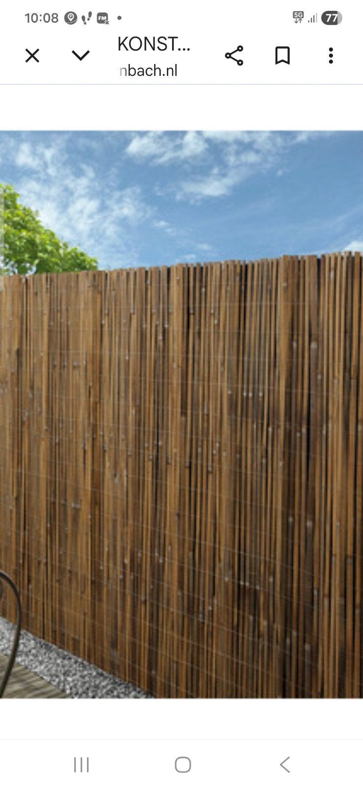 gezocht 8 meter bamboeschutting 200cm hoog, Ophalen, Hout, 6 meter of meer, 2 meter of meer