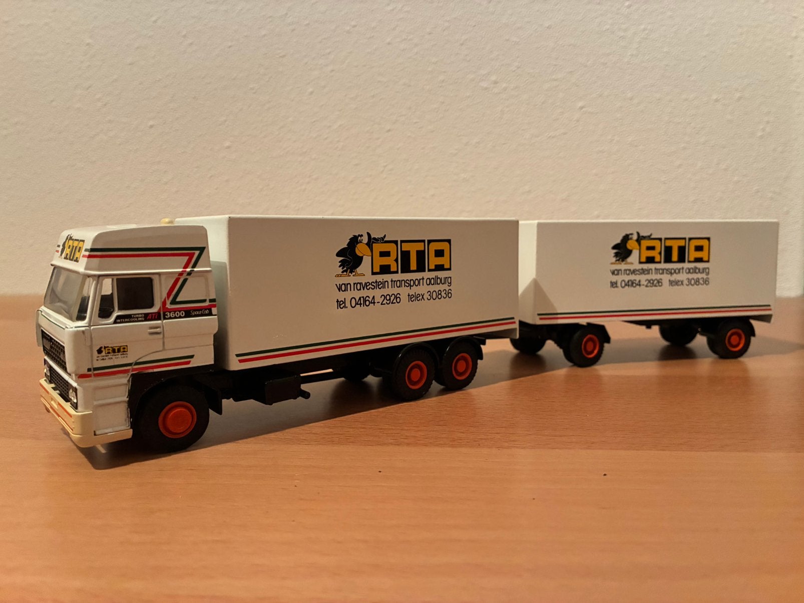 Lion Car DAF 3600 met aanhanger RTA, Ophalen of Verzenden, Zo goed als nieuw, Bus of Vrachtwagen, Lion Toys