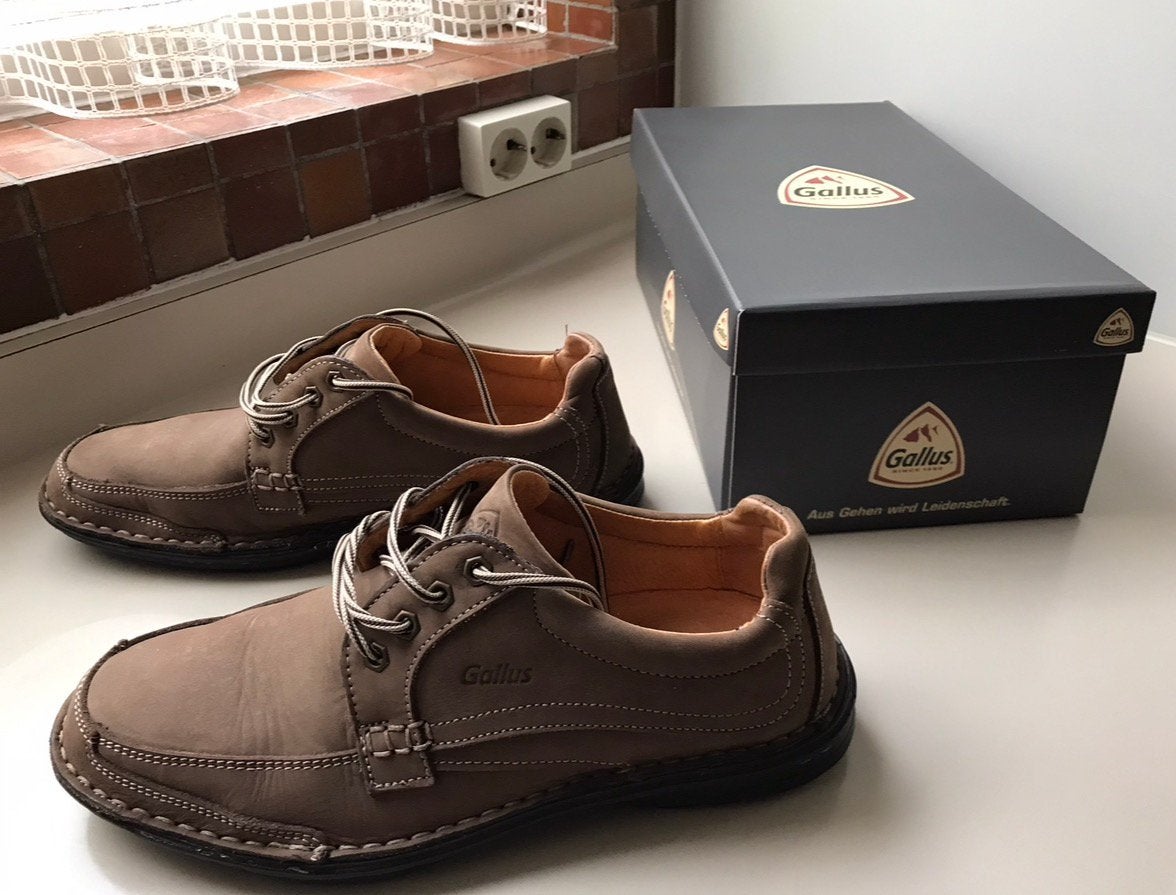 Gallus leren herenschoenen maat 42 - zo goed als nieuw -, Bruin, Ophalen of Verzenden, Zo goed als nieuw, Veterschoenen