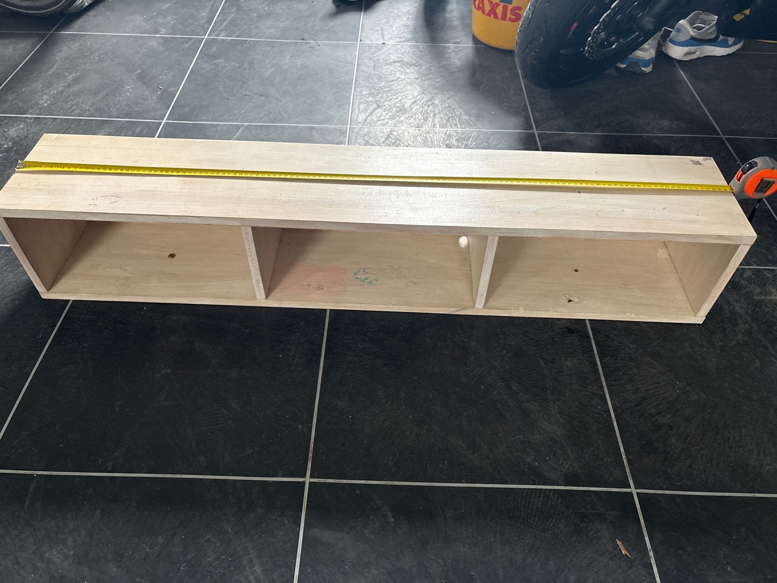Houten wandplank/boekenplank 125x22x22 cm, Huis en Inrichting, Met plank(en), Gebruikt, 100 tot 150 cm, Ophalen of Verzenden