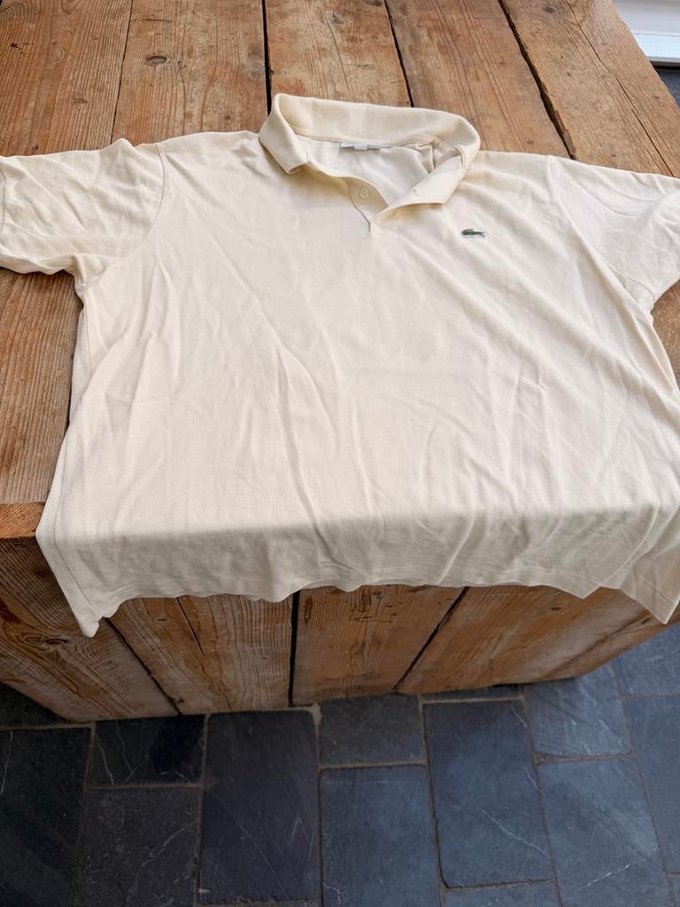 Lacoste polo creme maat 7, Verzenden, Zo goed als nieuw, Maat 56/58 (XL), Overige kleuren