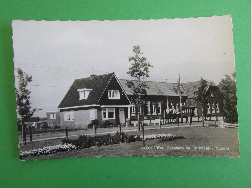Steggerda - Openbare en Christelijke School 1964, Ophalen of Verzenden, 1960 tot 1980, Ongelopen, Friesland
