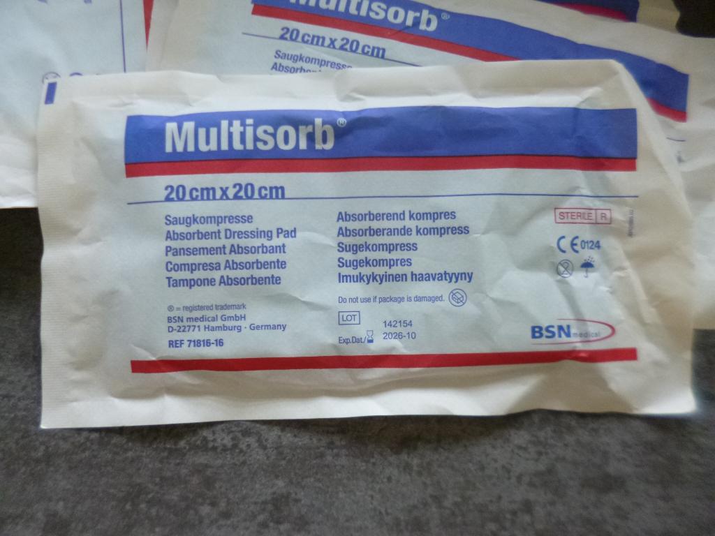 Absorberende kompressen, Ophalen, Nieuw