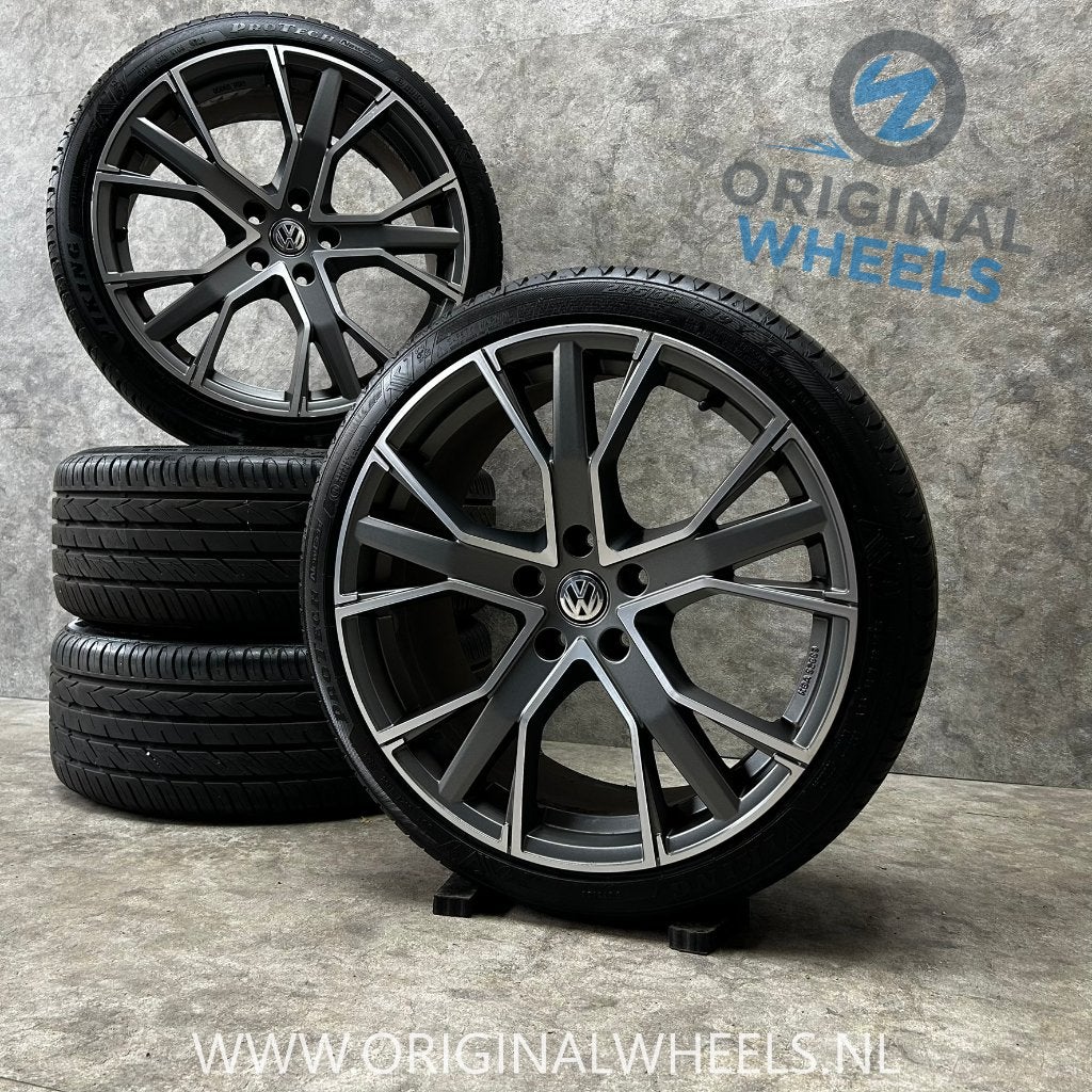 19 inch GMP Gunner velgen + zomerbanden VW Golf Caddy, 19 inch, Gebruikt, Banden en Velgen, Ophalen of Verzenden