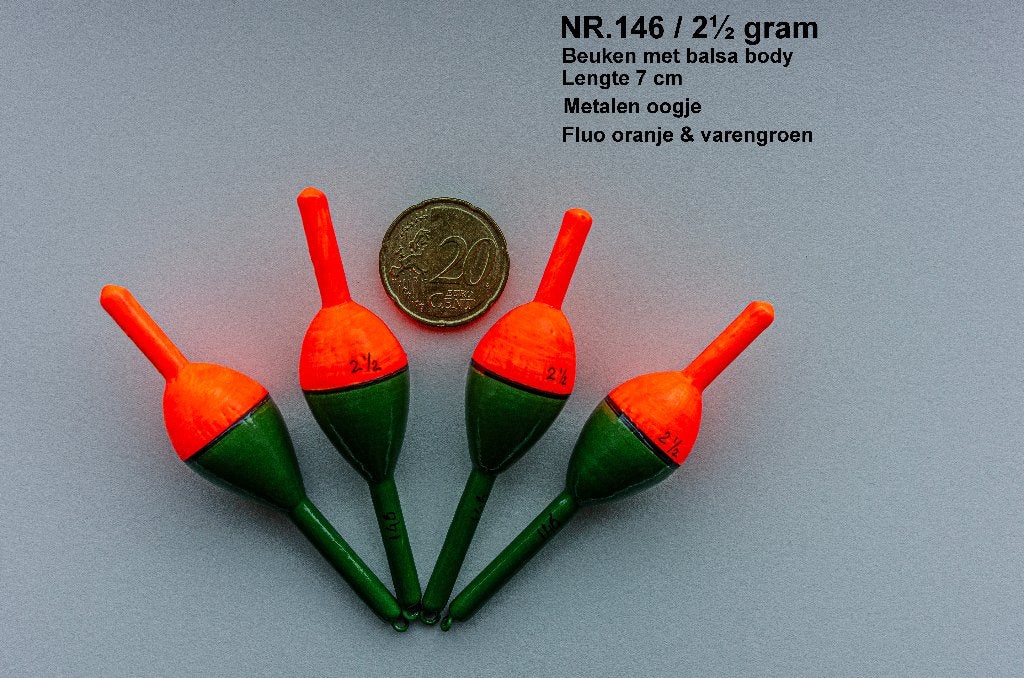 KARPER / VLOKDOBBER HANDBUILT N 146 / 2½gram, Watersport en Boten, Hengelsport | Karpervissen, Ophalen of Verzenden, Nieuw, Dobber of Lood