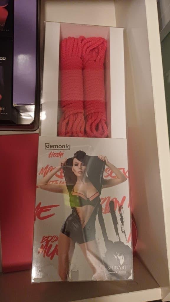 sexy lakpakje DEMONIQ Shibari met capuchon, broekje, touwen, Verzenden, Zwart, Nieuw, Maat 36 (S)