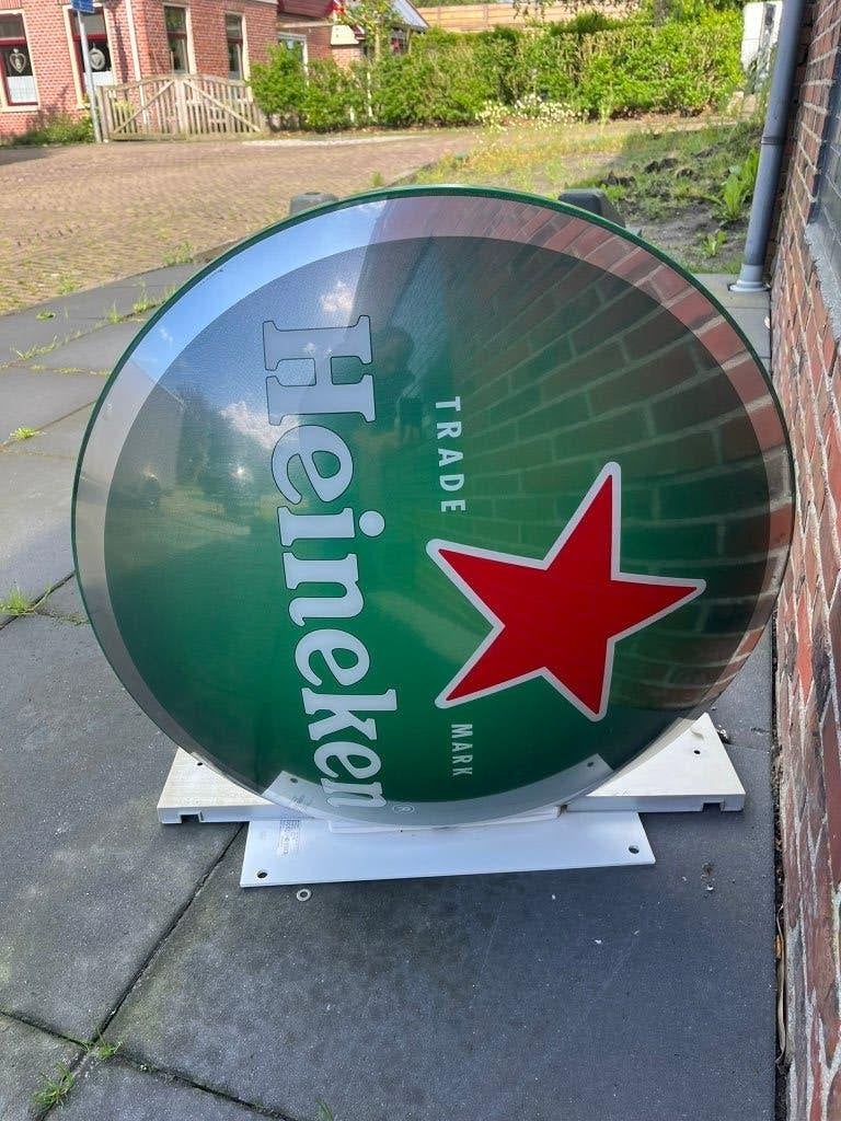 Heineken dubbelzijdige lichtbak, Verzamelen, Ophalen, Gebruikt, Reclamebord, Plaat of Schild, Heineken