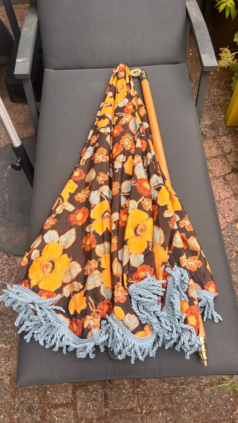 HKliving Floral Energy strandparasol 200 cm, Ophalen of Verzenden, Nieuw, 1 tot 2 meter, Strandparasol