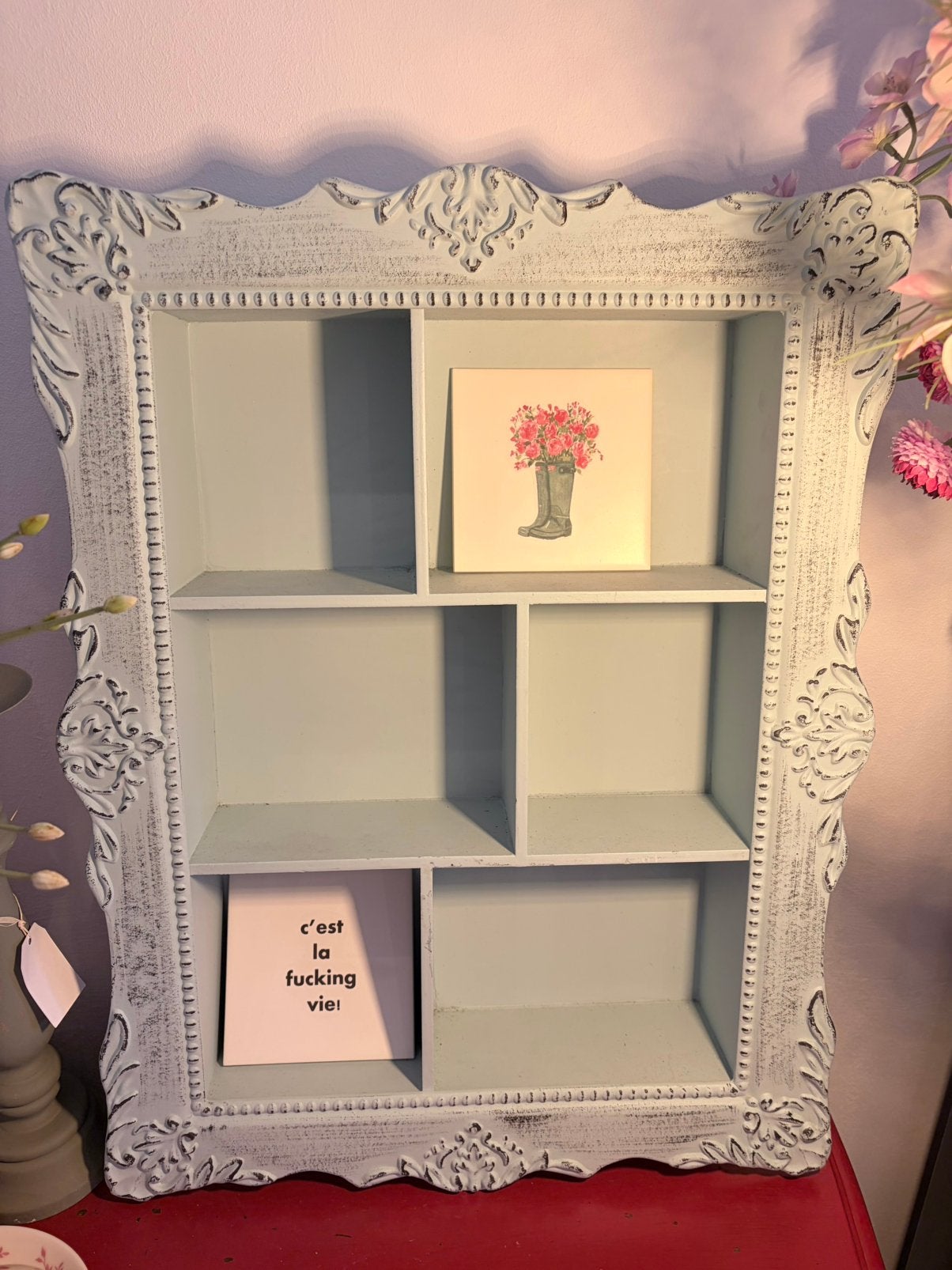 Brocante letterbak / verzamelbak met ophangoogjes, Ophalen of Verzenden