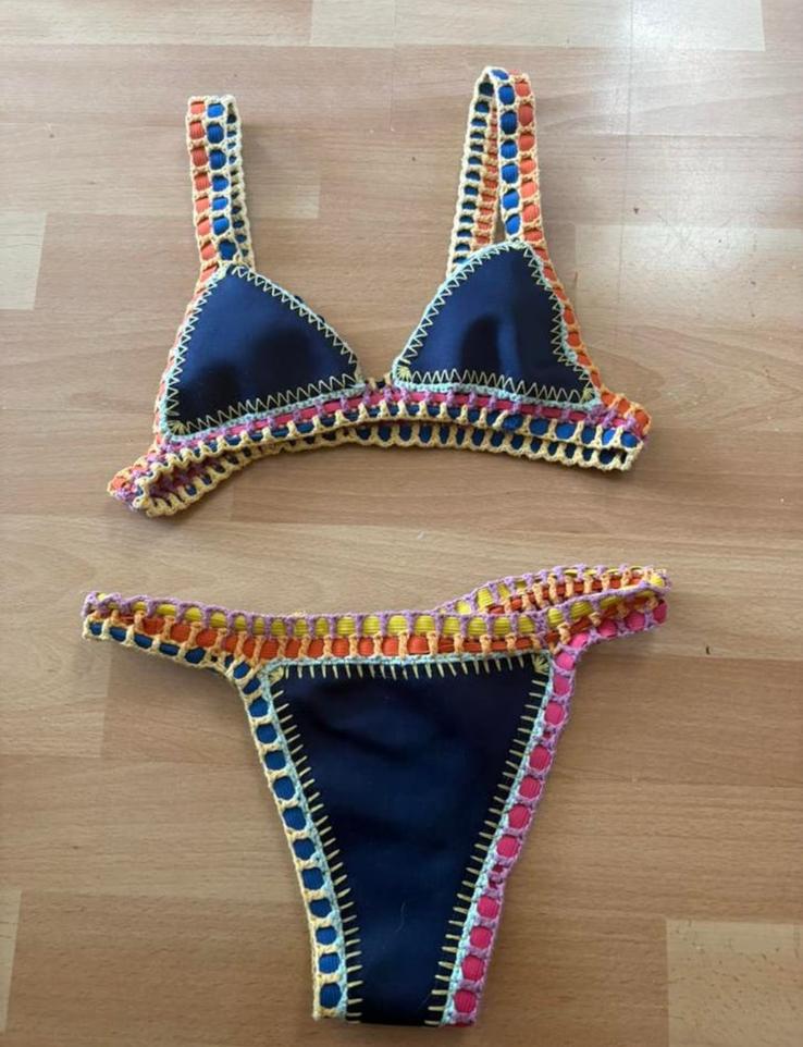 Mooie BoHo Ibiza bikini mt XS ZGAN, Ophalen of Verzenden, Zo goed als nieuw, Badpak