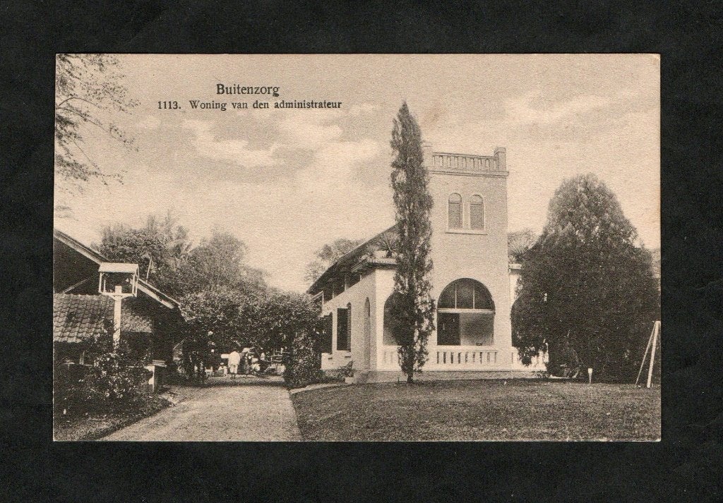 Indië Indonesië Buitenzorg Woning van den Administrateur., Ophalen of Verzenden, Voor 1920, Ongelopen, Buiten Europa