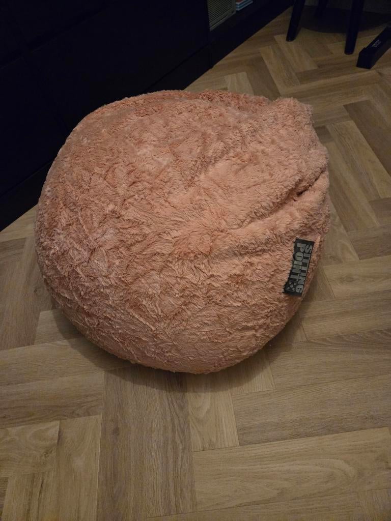 Zitzak zacht roze te koop aangeboden, Ophalen, Zo goed als nieuw, Roze