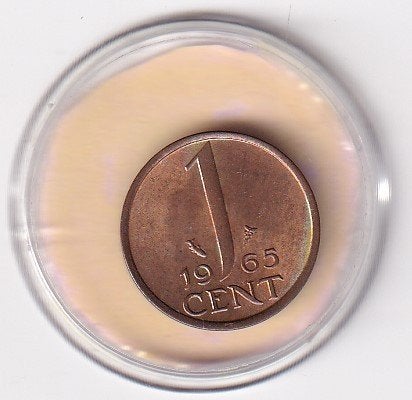 1 Cent 1965 Prachtig met Diverse Muntkleuren, Verzenden, Koningin Juliana, Overige waardes, Losse munt