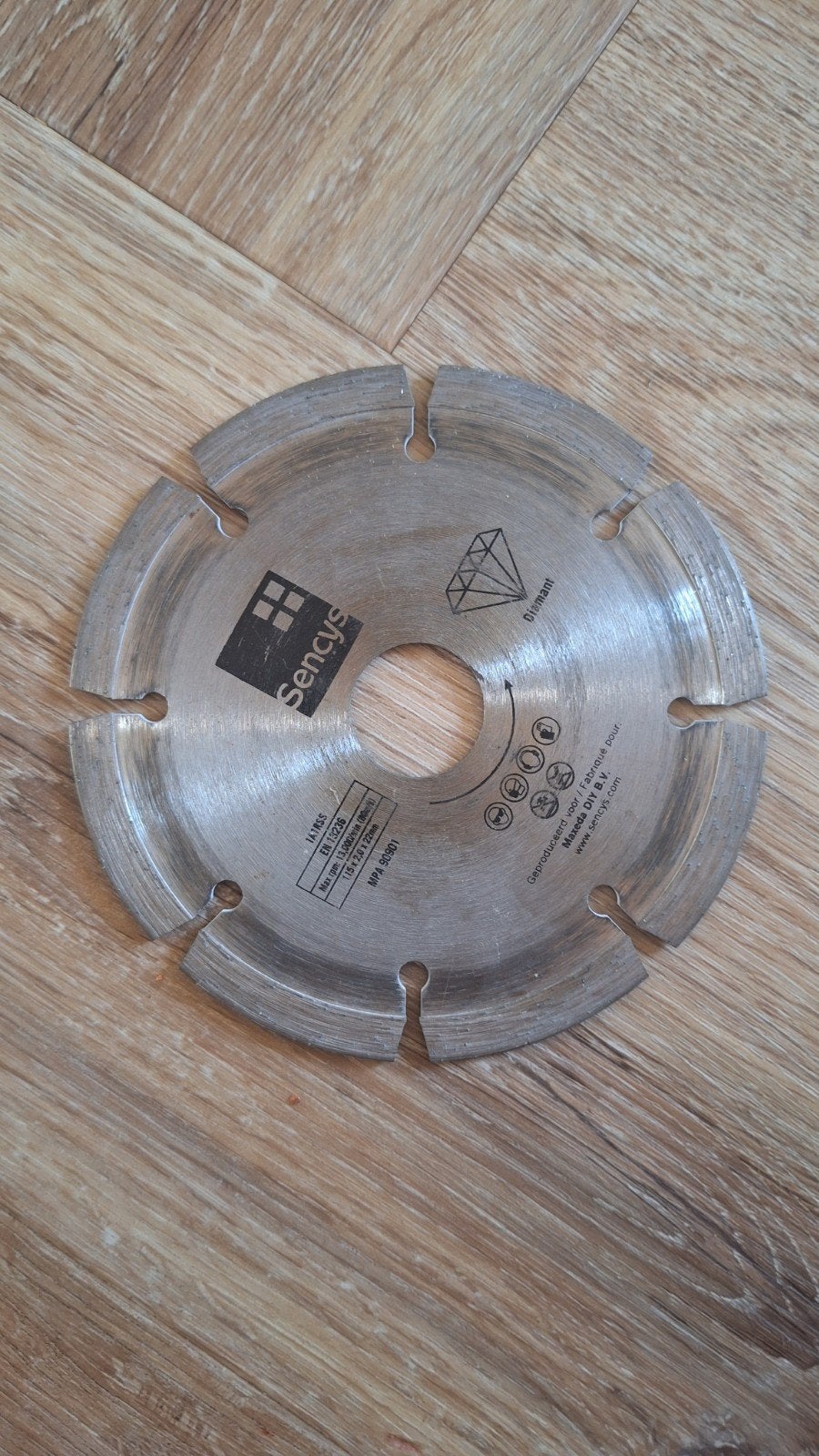 Sencys Diamant Doorslijpschijf 115mm, Cirkelzaag, 70 mm of meer, Sencys, Nieuw