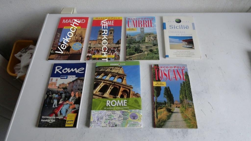 Italie 5 reisgidsen Rome, Toscane, Umbire en Sicilie, Boeken, Gelezen, Europa, Ophalen of Verzenden, Reisgids of -boek