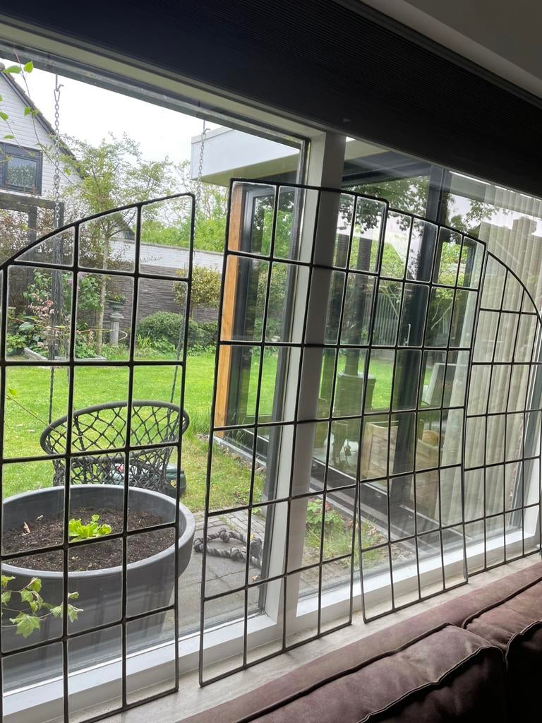 Glas in lood panelen glas-in-lood, Doe-het-zelf en Verbouw, Glas en Ramen, Ophalen, Gebruikt, Glas in lood, 160 cm of meer