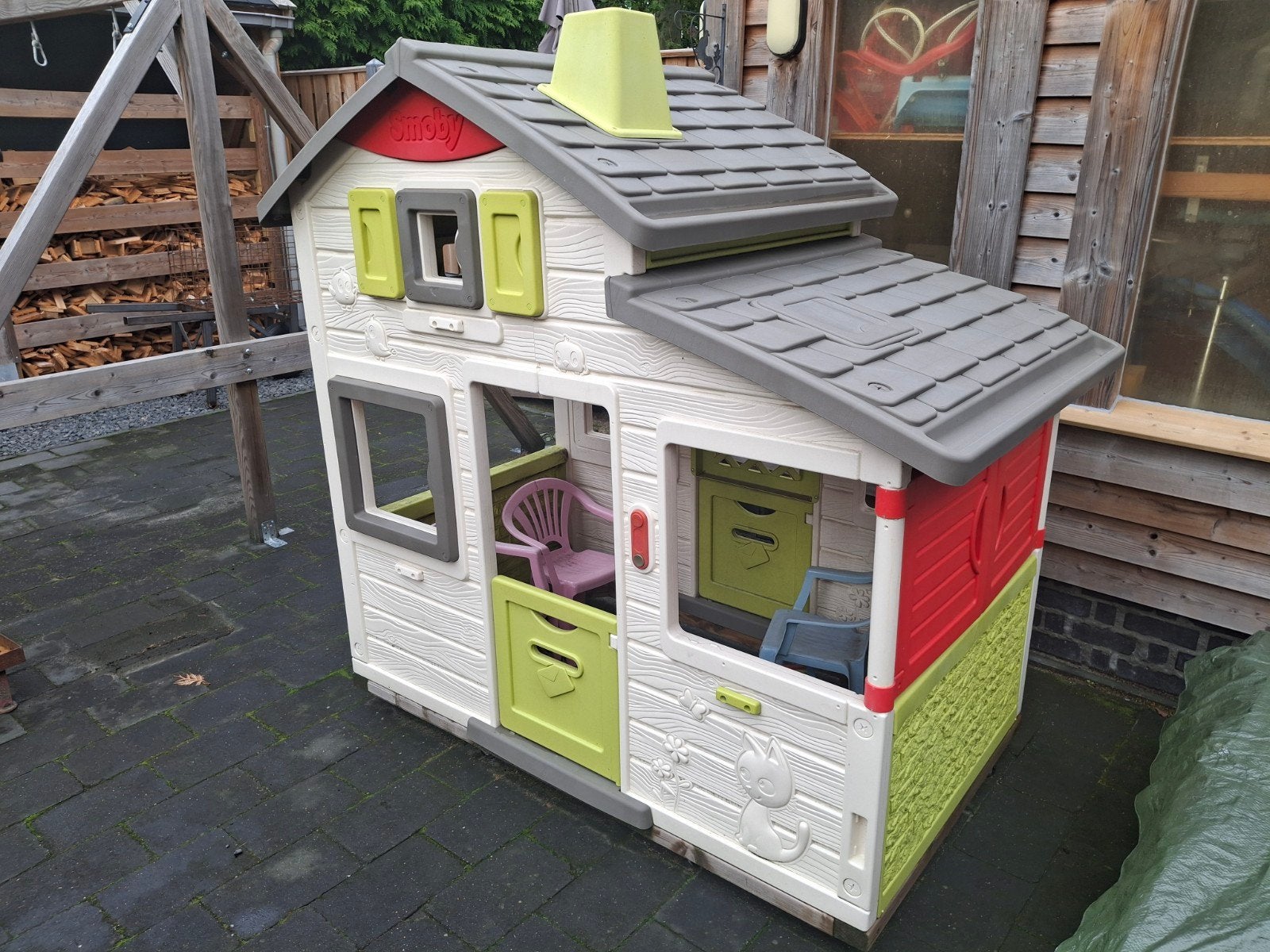 Smoby Speelhuisje voor kinderen, met wieltjes, Ophalen, Gebruikt, Kunststof