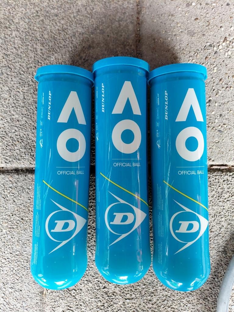 Dunlop Australian Open tennisballen (12 stuks), Sport en Fitness, Tennis, Ophalen of Verzenden, Ballen, Dunlop, L00