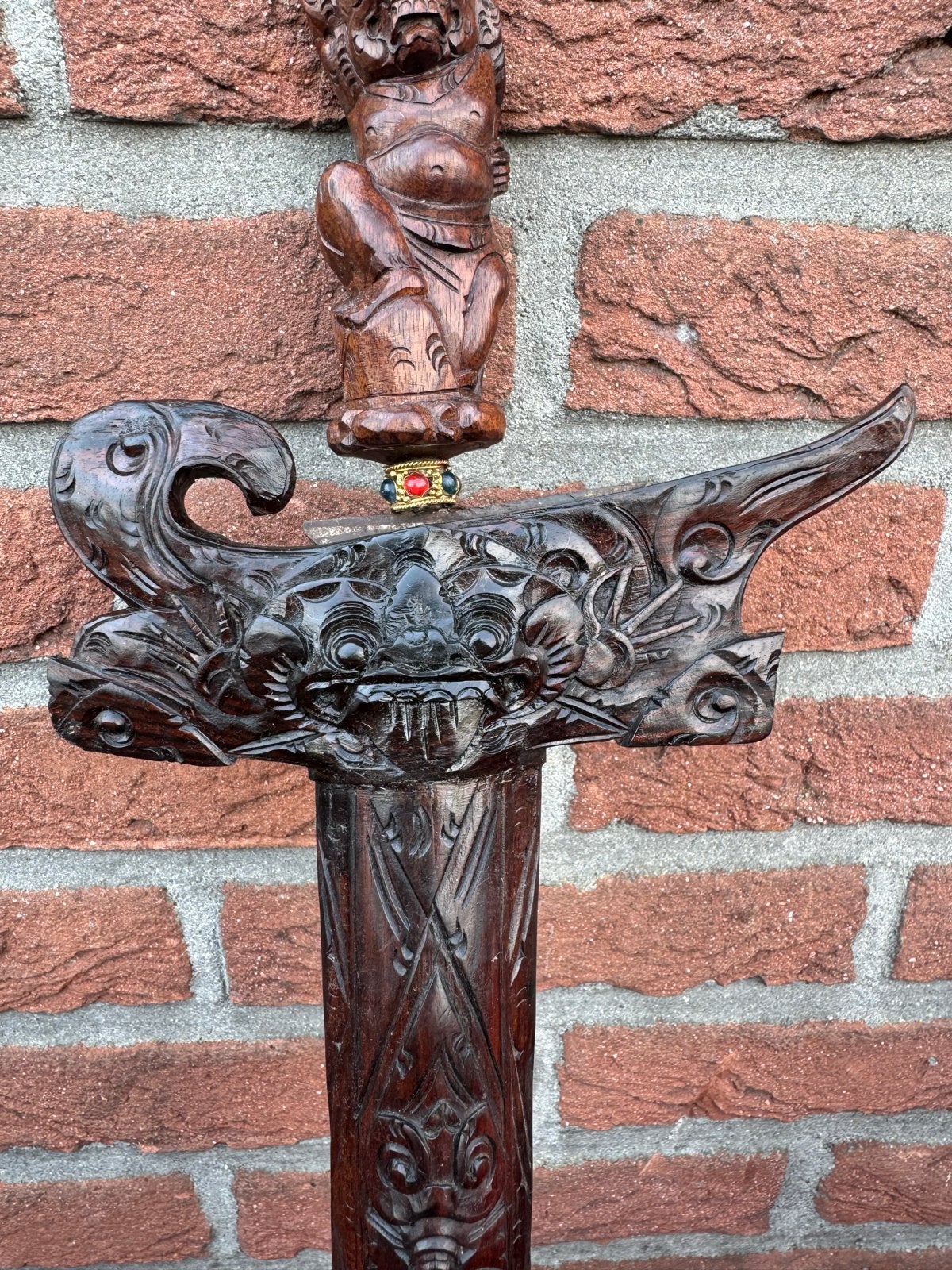 Fraaie Balinese Kris/Keris - Zeer Nette Staat, Antiek en Kunst, Hout, 52 cm, Handgemaakt, Ophalen of Verzenden