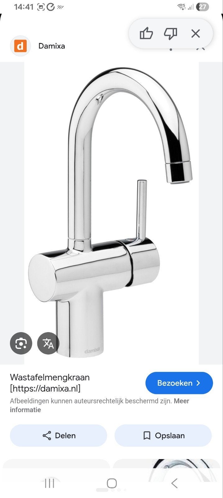 Damixa Merkur 2x Wastafelmengkraan Chroom (Nieuw), Ophalen of Verzenden, Nieuw, Chroom, Kraan