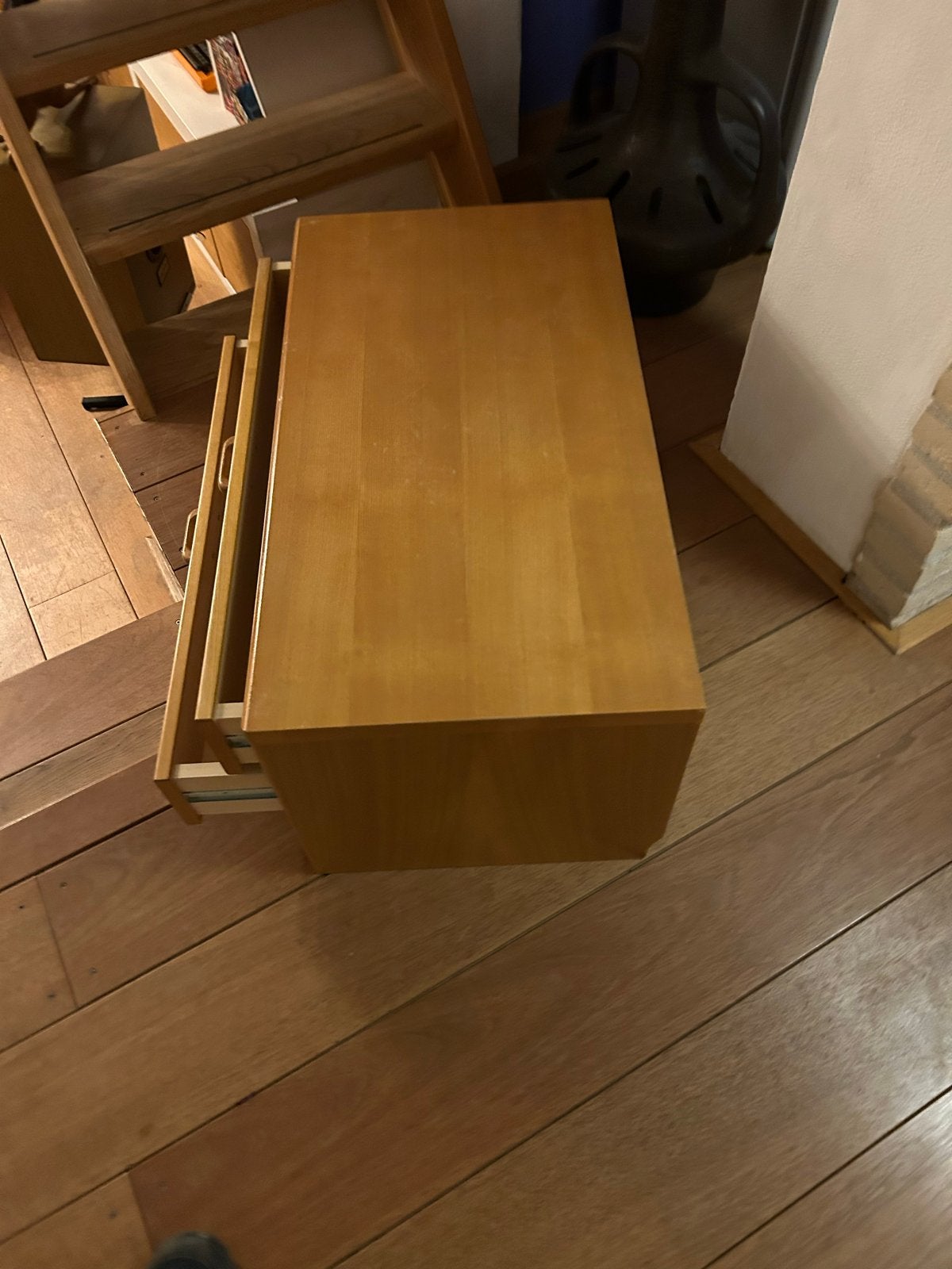 Vintage ladenkastje met 2 lades, Huis en Inrichting, Gebruikt, 1 of 2 laden, Minder dan 100 cm, 25 tot 50 cm