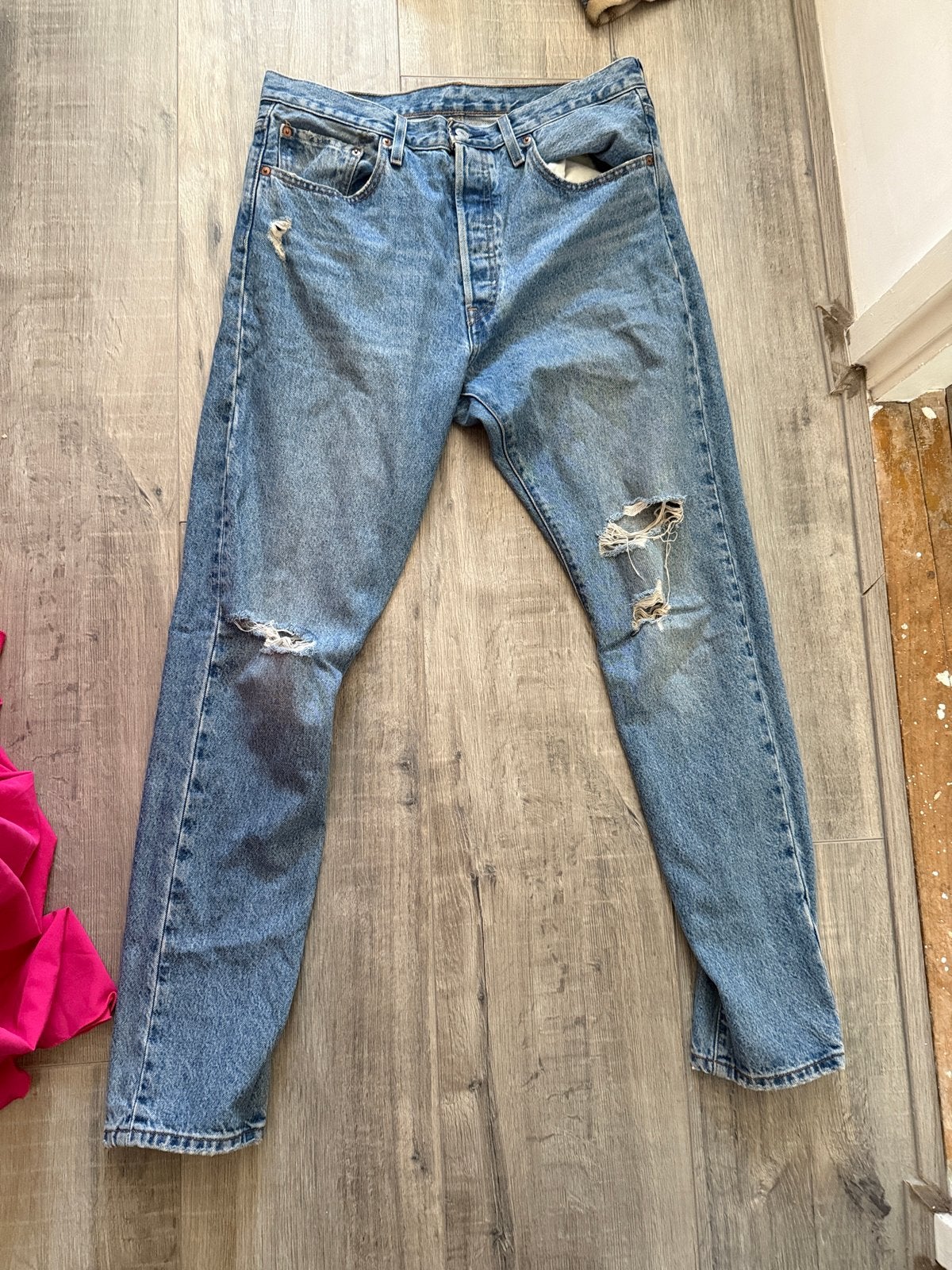 Levi's Straight Leg Jeans - Zo goed als nieuw, Kleding | Dames, Ophalen of Verzenden, Zo goed als nieuw, Blauw, Overige jeansmaten