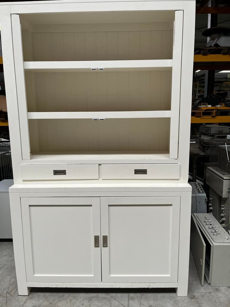 Witte buffetkast met lades en deuren, Ophalen, Gebruikt, Met deur(en), 200 cm of meer