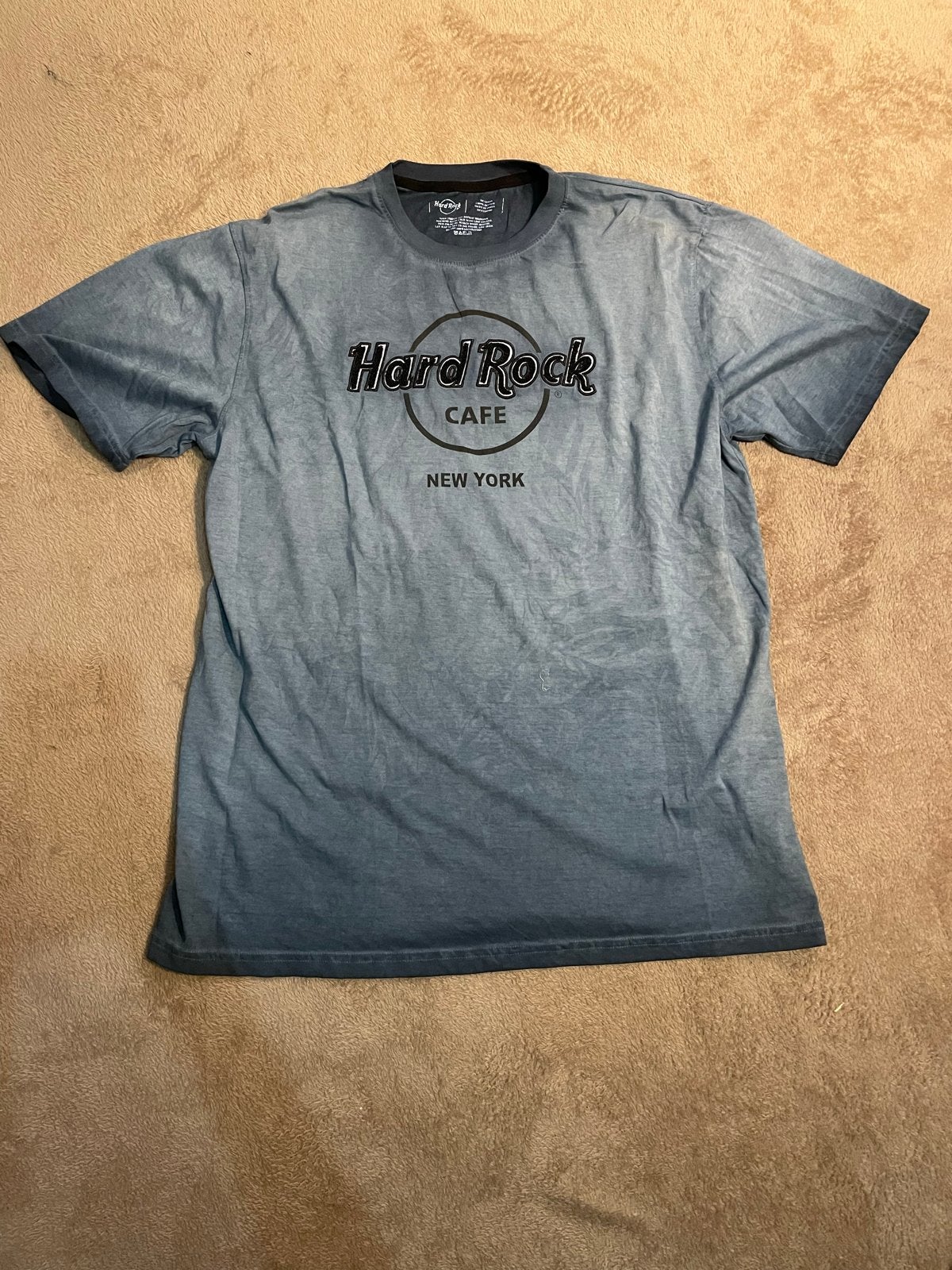 Hard Rock Cafe New York T-shirt - Blauw/Grijs, Ophalen of Verzenden, Gedragen, Overige maten, Blauw