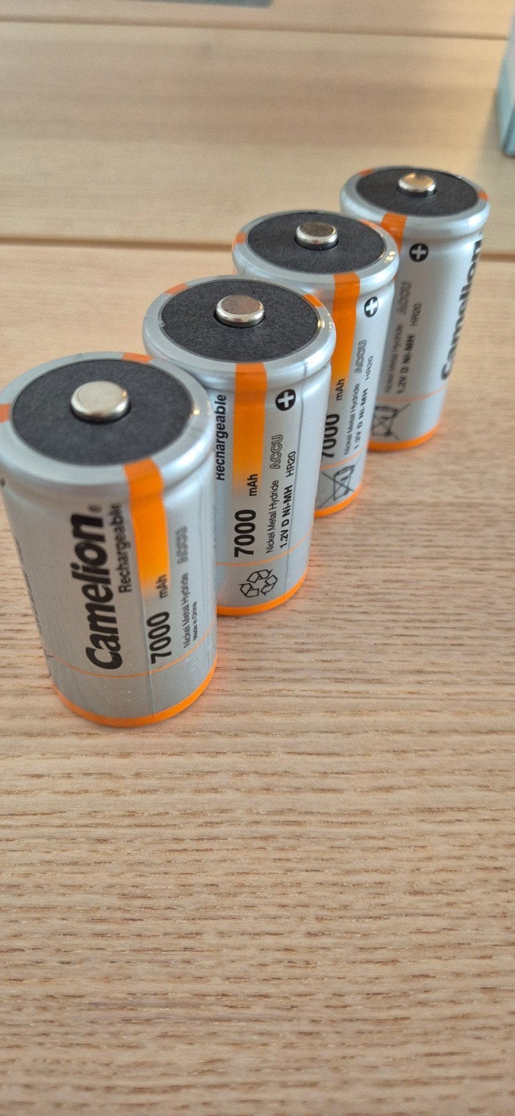 4x Camelion 7000 mAh NiMH batterijen (ongebruikt), Ophalen of Verzenden, Nieuw, Oplaadbaar