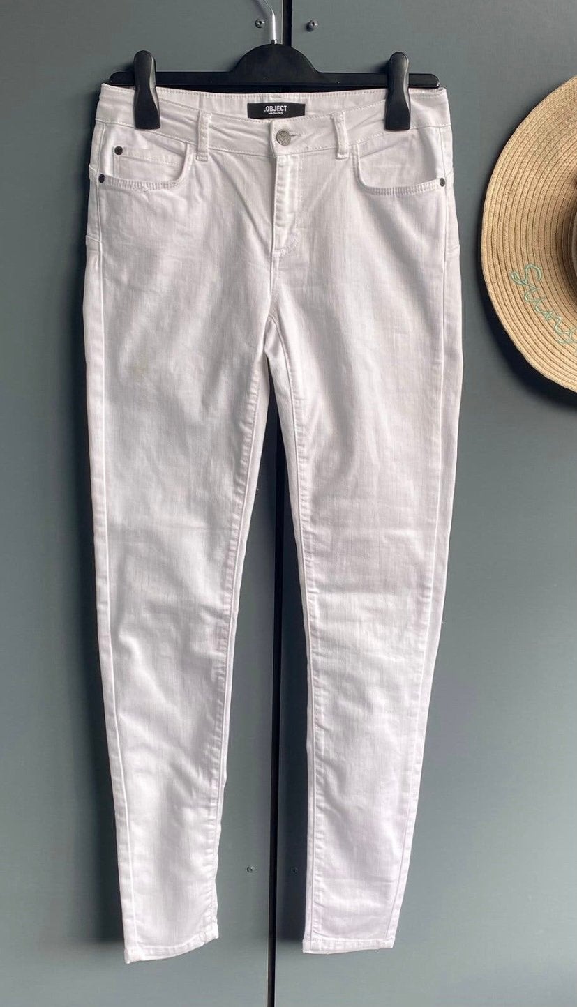 Skinny jeans van OBJECT..mt:m, B, Verzenden, Wit, A