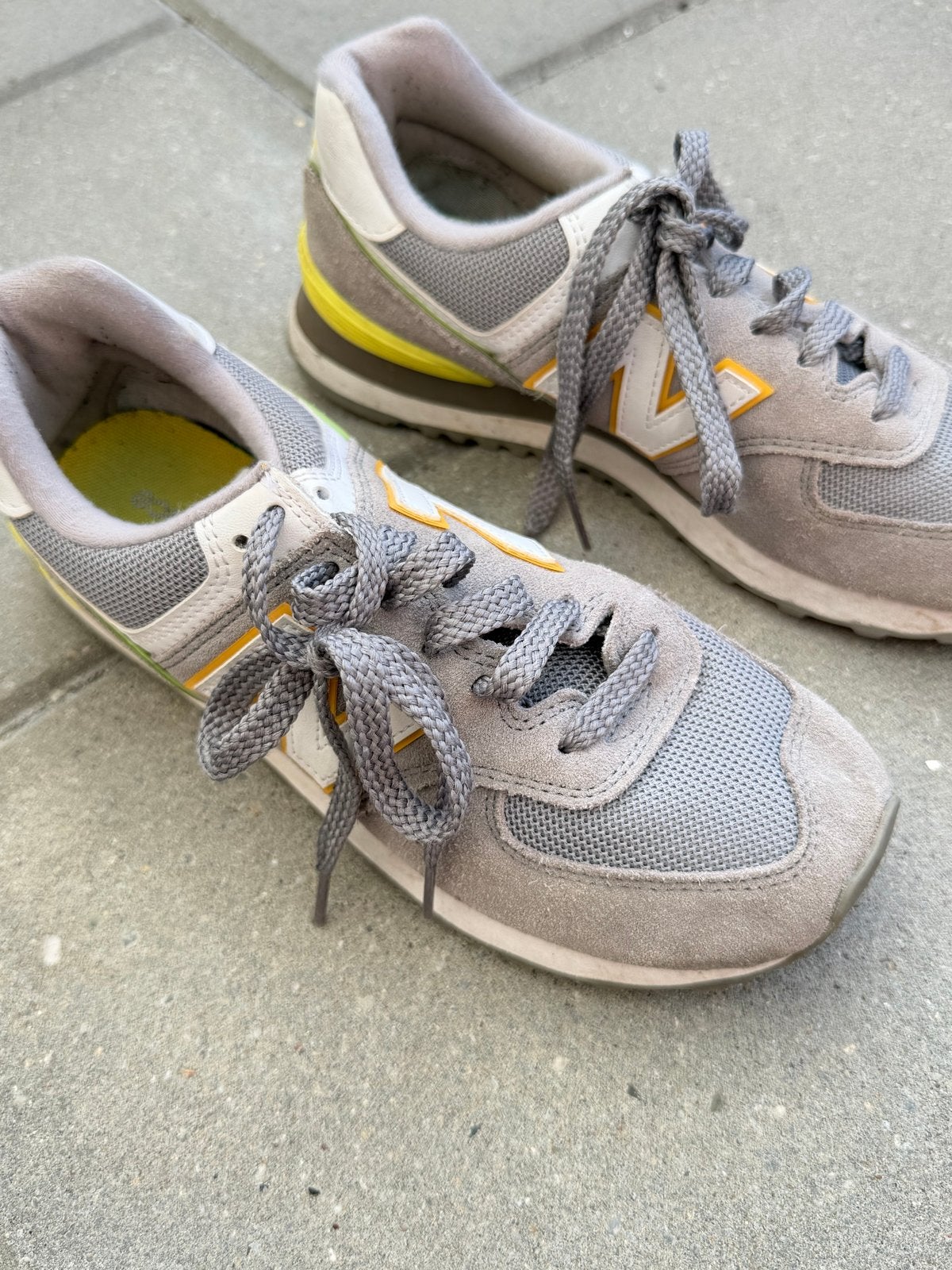 New Balance 574 sneakers - Maat 37.5, Ophalen of Verzenden, Gedragen, Grijs, Sneakers of Gympen