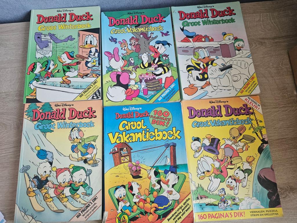 Donald Duck Groot Winterboek & Vakantieboek - 6 stuks, Meerdere stripboeken, Ophalen of Verzenden, Gelezen, Walt Disney
