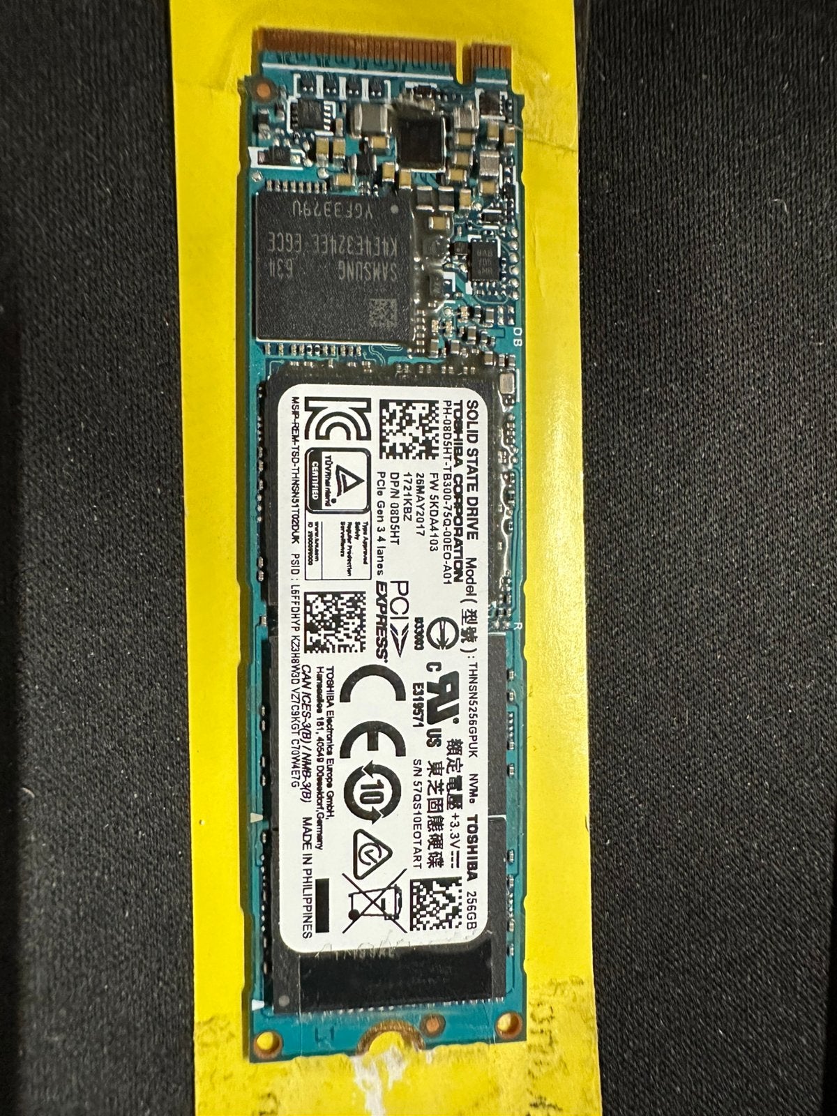 Toshiba ssd 256 gb nvme harde schrijf., Computers en Software, Intern, 256 Gb, SSD, Ophalen of Verzenden