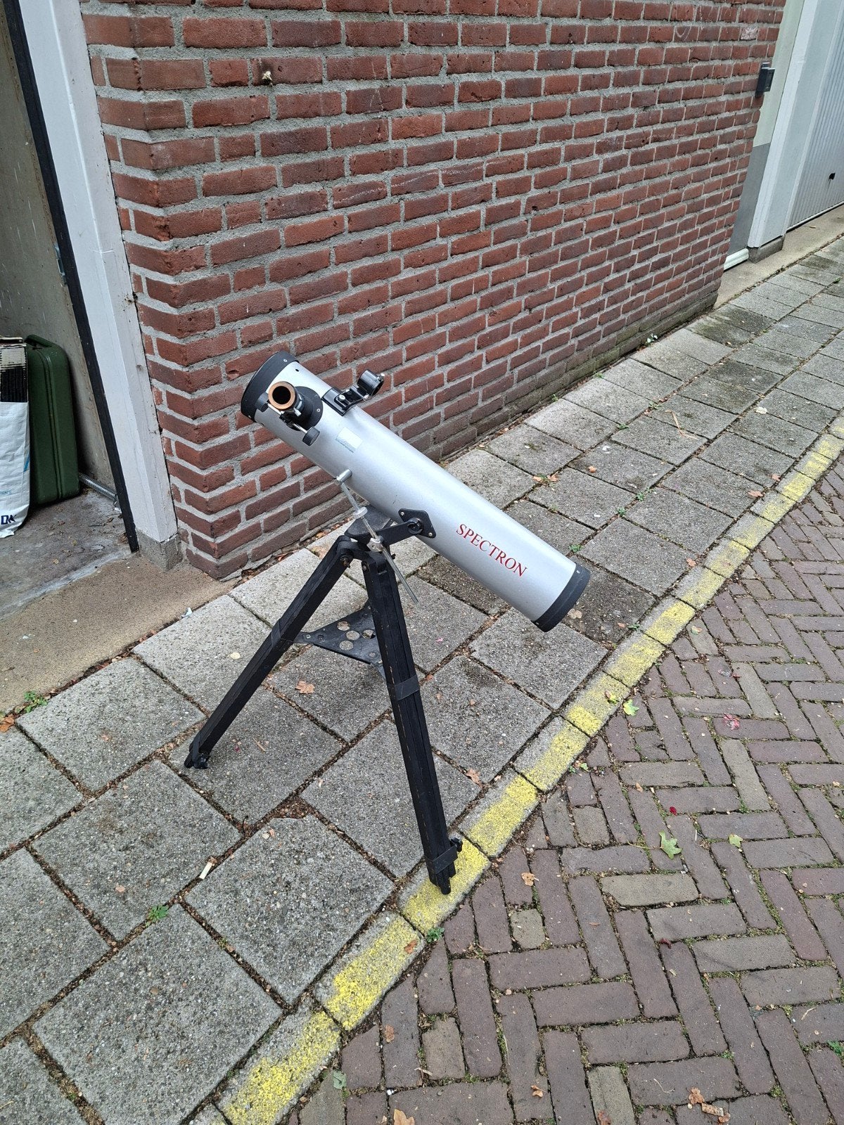 Spectron telescoop met statief en diverse oculairs, Ophalen, Gebruikt, 80 tot 200 mm, Met statief