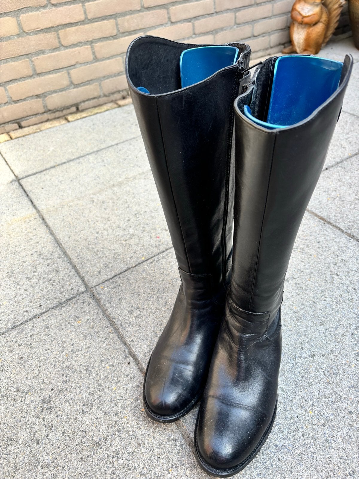 Boots Amsterdam Leren Laarzen Hier reageren NIET Mailen, Ophalen of Verzenden, Zo goed als nieuw, Zwart, Hoge laarzen