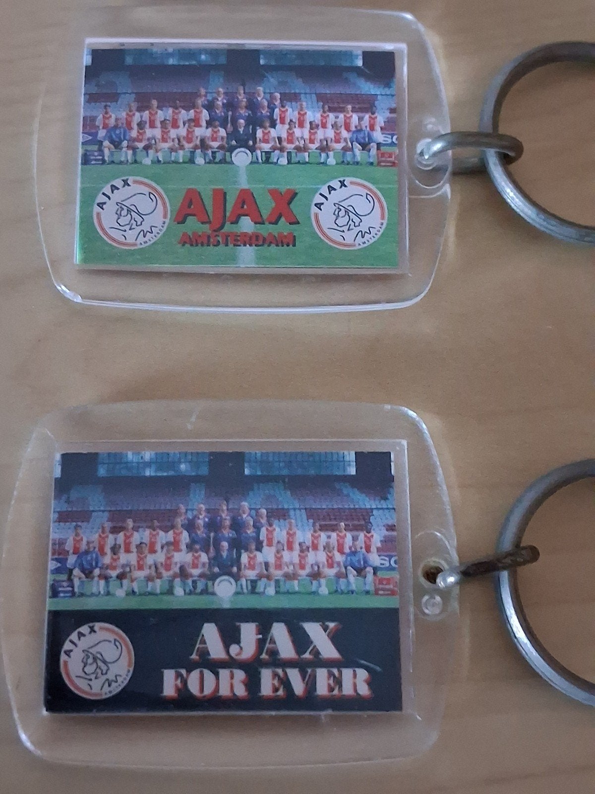 Ajax sleutelhangers - Kampioen 1995 & Ajax For Ever, Ophalen of Verzenden, Gebruikt, Sport