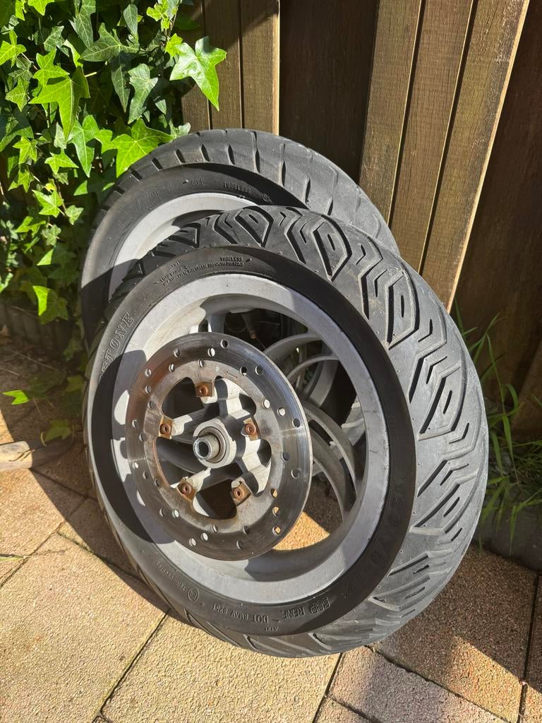 Set velgen voor Piaggio New Fly (banden en wiellager te verv, Ophalen, Gebruikt