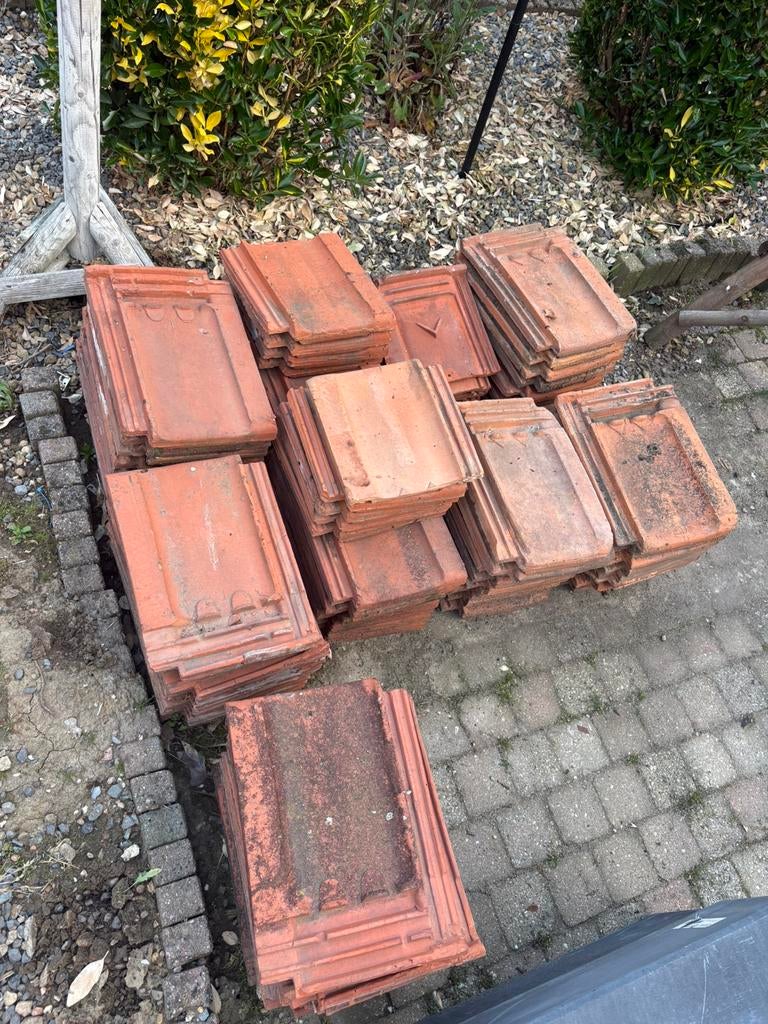 Oude rode dakpannen, Ophalen, Steen of Klei, Zo goed als nieuw, 15 m² of meer
