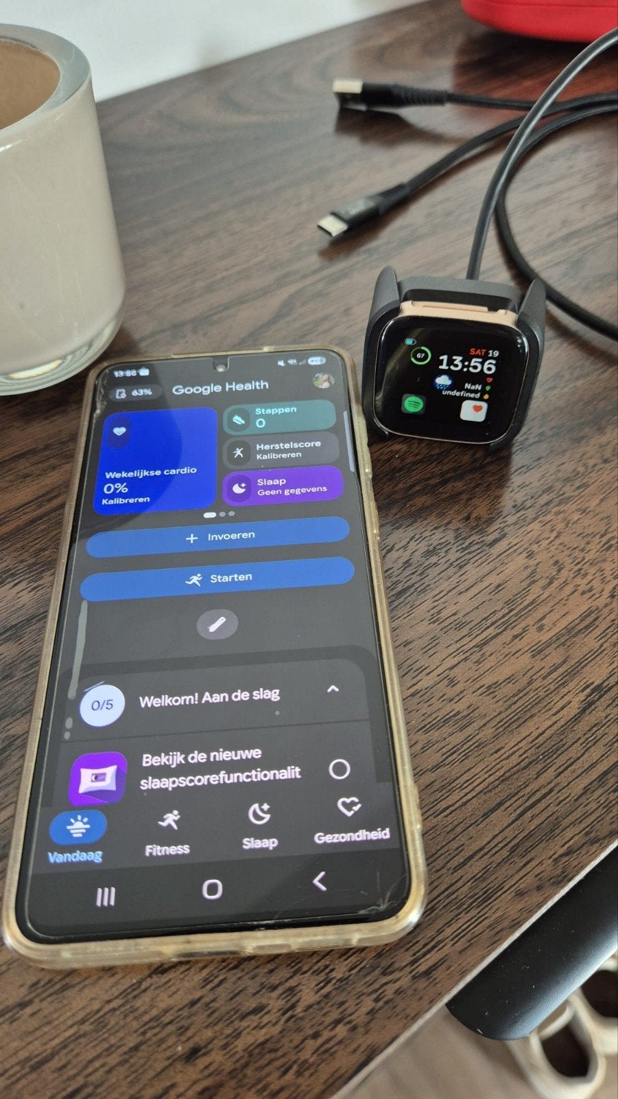 Fitbit Versa 2 (2020) - Inclusief aankoopfactuur, Ophalen, Gebruikt, Fitbit, Roze