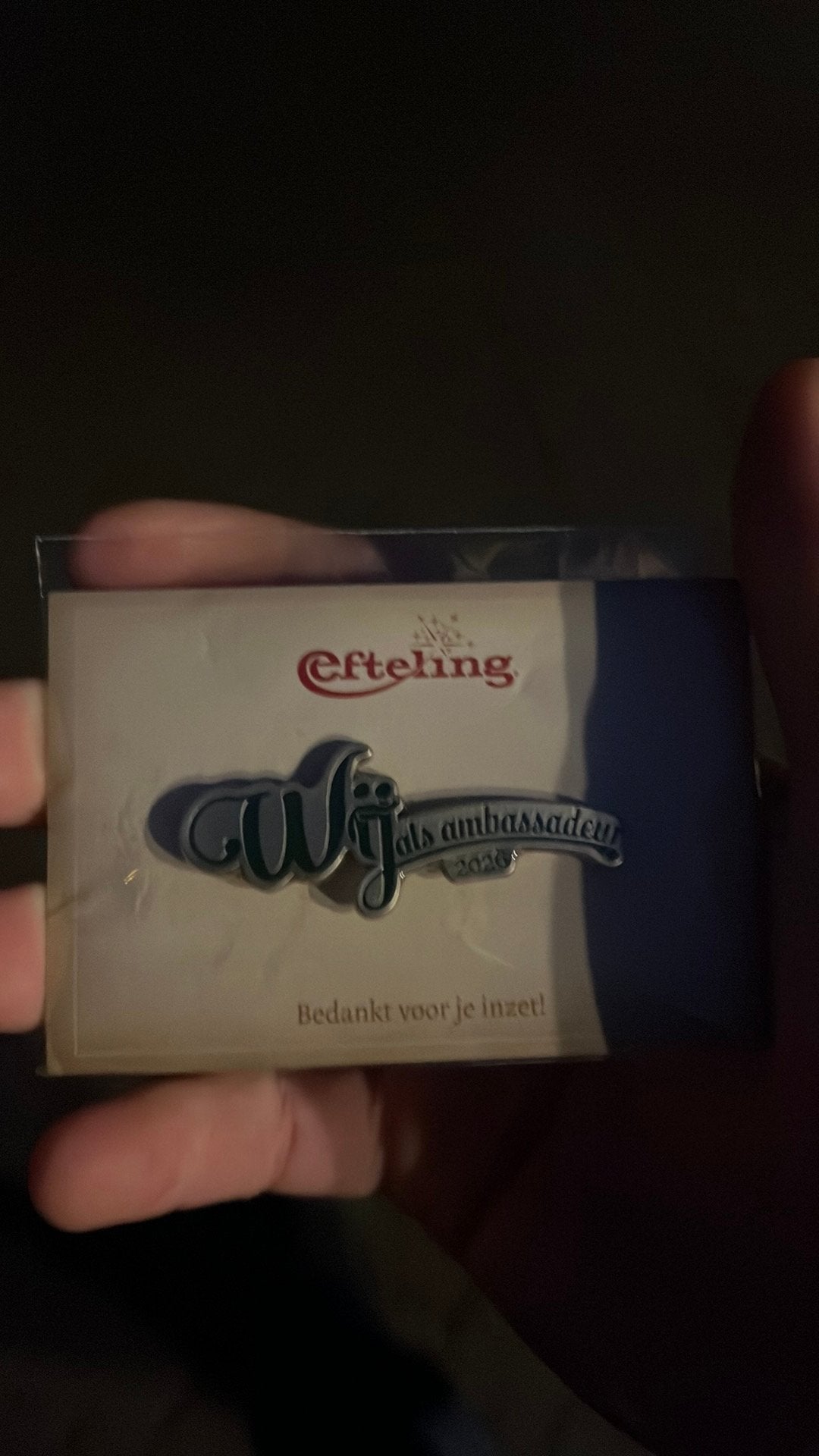 Wij als ambassadeur pin Efteling 2026, Ophalen of Verzenden, Zo goed als nieuw