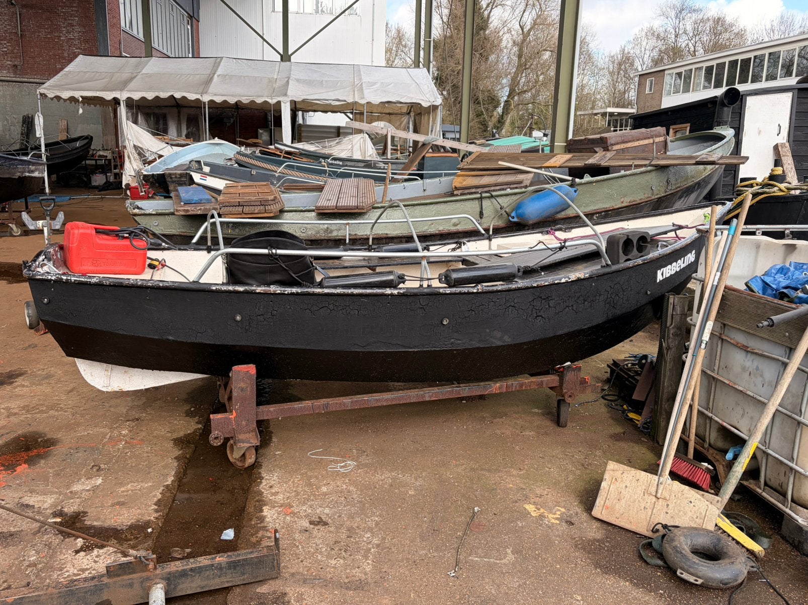 Grachtenboot- 4.5 M, Watersport en Boten, Overige merken, Gebruikt, Buitenboordmotor, 1.00 - 1.50 meter