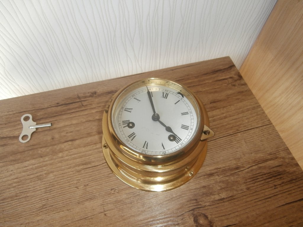 Nette Scheepsklok  ,,Hermle,,  14 cm., Ophalen of Verzenden