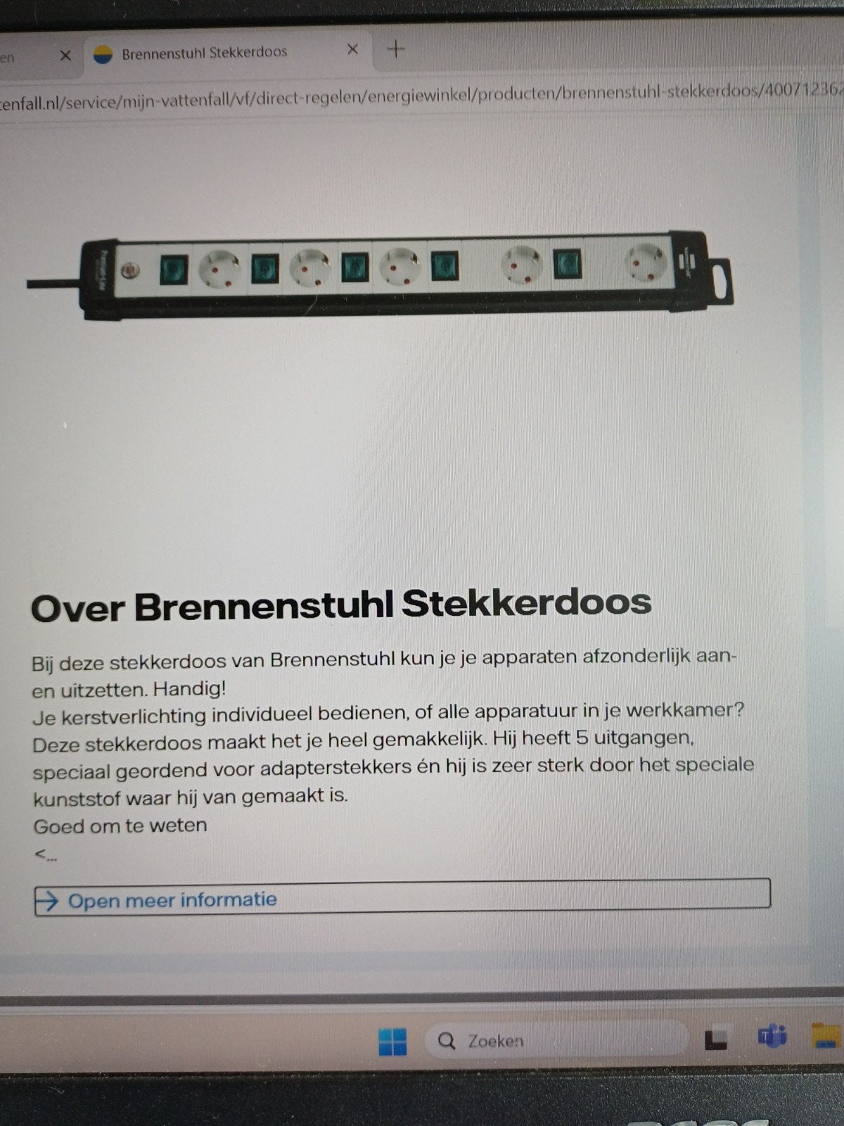 Stekkerdoos, Ophalen of Verzenden, Nieuw, Kabel of Snoer