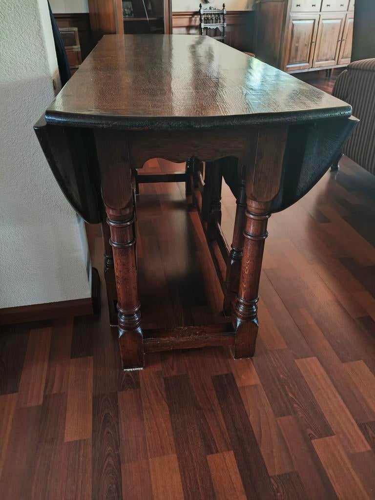 Antieke Engelse Gateleg Tafel - Eikenhout, Ophalen