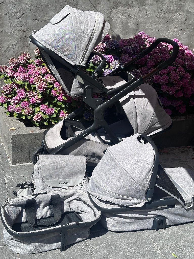 Nuna baby demi grow duo kinderwagen, Kinderen en Baby's, Kinderwagens en Combinaties, Gebruikt, Combiwagen, Verstelbare duwstang