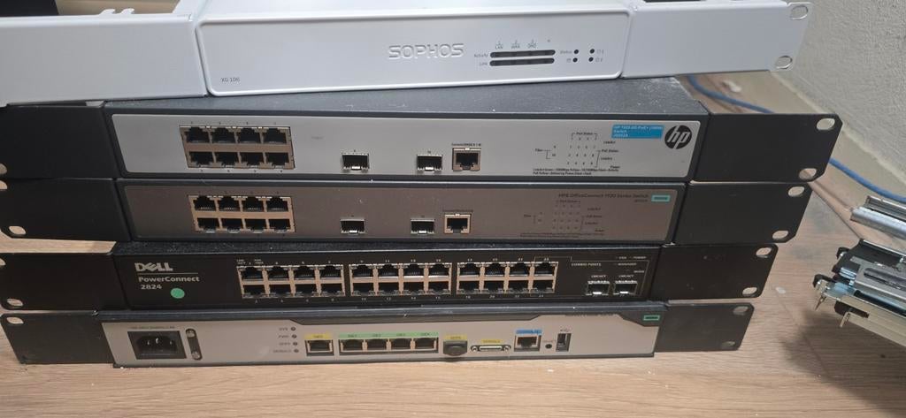 Netwerk set / rack apparatuur – Sophos, HP, Dell 1GB, Ophalen, Gebruikt