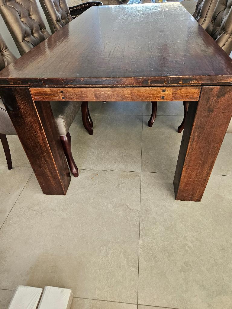 Tafel met stoelen, Ophalen, 100 tot 150 cm, Koloniaal, Teakhout