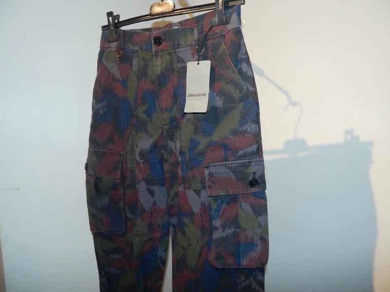 Zadig & Voltaire camoflage broek zakken NIEUW xs, Zadig & Voltaire, Nieuw, Maat 34 (XS) of kleiner, Lang